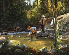 Brett James Smith, Rocky Pool, oil on canvas