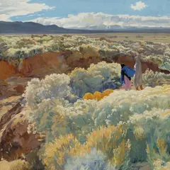 Walter Ufer, Greasewood and Sage, oil on canvas