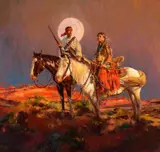 Jeremy Winborg, Learning of the Past, Looking to the Future, 2021, oil on board