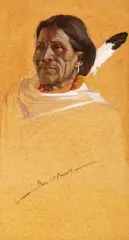Gerald Cassidy, Taos Indian, 1913, watercolor and gouache on paper