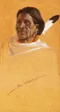 Gerald Cassidy, Taos Indian, 1913, watercolor and gouache on paper
