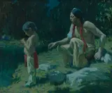 E. Irving Couse, The Butterfly, 1919, oil on canvas