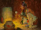 E. Irving Couse, Mending the Drum Stick