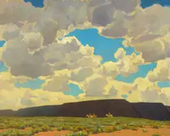 Glenn Dean, Riders of the Black Mesa, oil on canvas