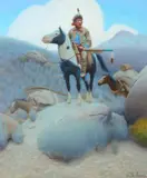 Gerard Curtis Delano, The Mountain Man, oil on canvas