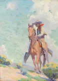 W. Herbert Dunton, The Cowpuncher, oil on canvas