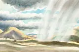 Peter Hurd, Aguacero en Año Seco (Downpour in Dry Year), watercolor on paper