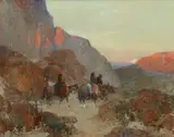 Frank Tenney Johnson, Moonrise over the Mesa, 1937, oil on canvas