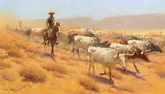 Harvey W. Johnson, The Trail North, 1981, oil on canvas laid on board