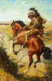 Louis Maurer, Chief Spotted Tail, oil on canvas