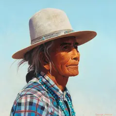George Molnar, Hosteen Joseph, oil on board