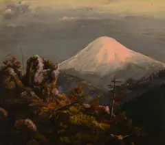 William Samuel Parrott, Mt. Hood, oil on board