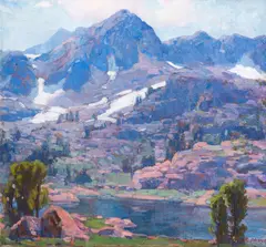 Shadow Lake by Edgar Alwin Payne, oil on canvas, sold Jul 2020