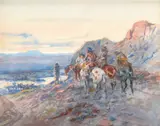 Charles Marion Russell, Planning the Attack (The Wagon Train)