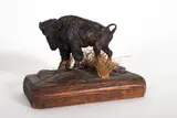 Buffalo by Charles Marion Russell, 1907, mixed media and wax, sold Jul 2020