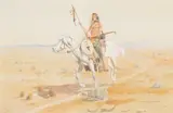 Olaf Carl Seltzer, Indian Rider with Lance and Shield
