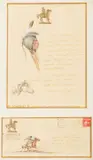 Olaf Wieghorst, Illustrated Letter and Envelope