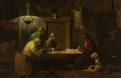 Eustace Paul Ziegler, Doing Cessment Work, oil on canvas