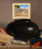 William Acheff, Black Olla and Corn, 2005, oil on canvas