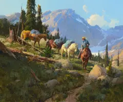 Bill Anton, Golden Lakes Trail, oil on canvas