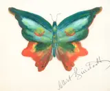 Albert Bierstadt, Butterfly, oil on paper