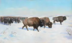 Rosa Bonheur, Emigration de Bisons (Amérique), 1897, tempera and pastel on canvas