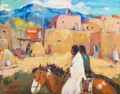 Laverne Nelson Black, Taos, oil on canvas