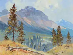 George Browne, Bow Valley, oil on board