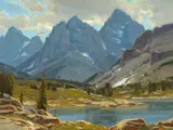 Scott Christensen, Tetons, oil on canvas