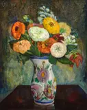 Catharine Critcher, Flowers in a Vase, oil on canvas