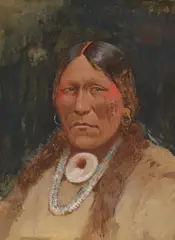 Henry Farny, Spotted Tail – Sioux, 1902, mixed media on paper
