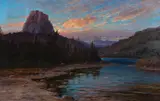 Chief Mountian – Glacier Park ( circa 1915) by John Fery, oil on canvas, sold Jul 2019