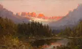 Evening Glow – China Wall by John Fery, oil on canvas, sold Jul 2019