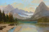 Lake Josephine – Glacier Park by John Fery, oil on canvas, sold Jul 2019