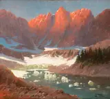 John Fery, Iceberg Lake, Glacier Park, oil on canvas