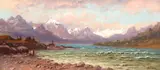 John Fery, Windy Day, Two Medicine Lake, Glacier National Park, oil on canvas