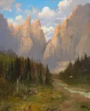 John Fery, Zion National Park [or] Utah Canyon, oil on canvas