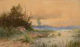John Fery, Wisconsin Lake, watercolor on paper