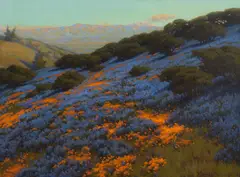 John Marshall Gamble, Poppies and Lupines, 1912, oil on canvas