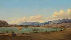 Henry Ford, Santa Barbara from the Wharf, 1884, oil on canvas