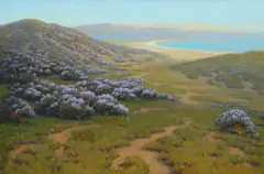 John Marshall Gamble, Monterey Dunes, Bush Lupine, 1911, oil on canvas