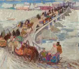 Leon Gaspard, Nizhny Novgorod, 1911, oil on canvas laid on board