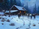Martin Grelle, Good Steeds on a Cold Night ( circa 1994)
