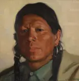 Big John, Taos Pueblo ( circa 1925) by Ernest Martin Hennings, oil on canvas laid on board, sold Jul 2019