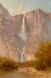 Thomas Hill, Yosemite Falls, oil on canvas