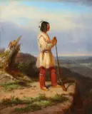 Cornelius Krieghoff, Looking into the Future, oil on canvas