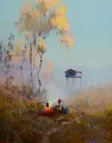 The Golden Northland by Sydney Laurence, oil on canvas, sold Jul 2019