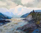 Spring Runoff by Sydney Laurence, oil on canvas laid on board, sold Jul 2019