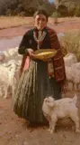 Z. S. Liang, Navajo Lady, oil on canvas