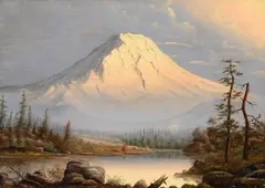 William Samuel Parrott, Evening, Mt. Rainier, oil on canvas